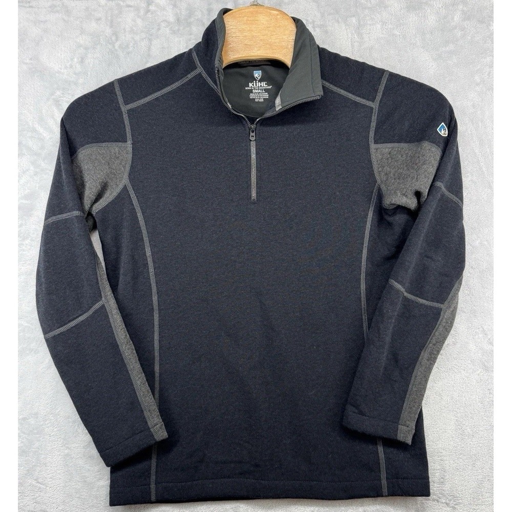 Kuhl Revel 1/4 Zip Sweater Fleece‎ Jacket Blue Gray Men's Size S